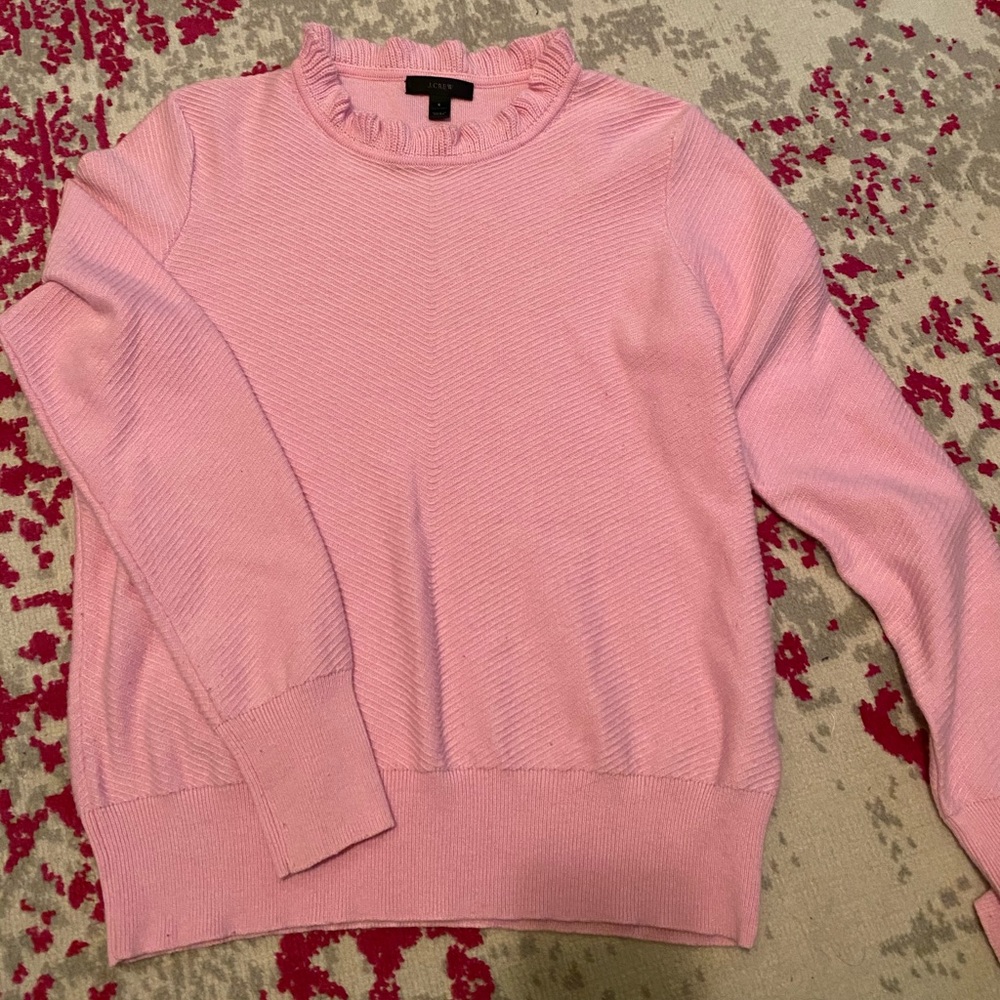 JCrew Ruffle neck sweater